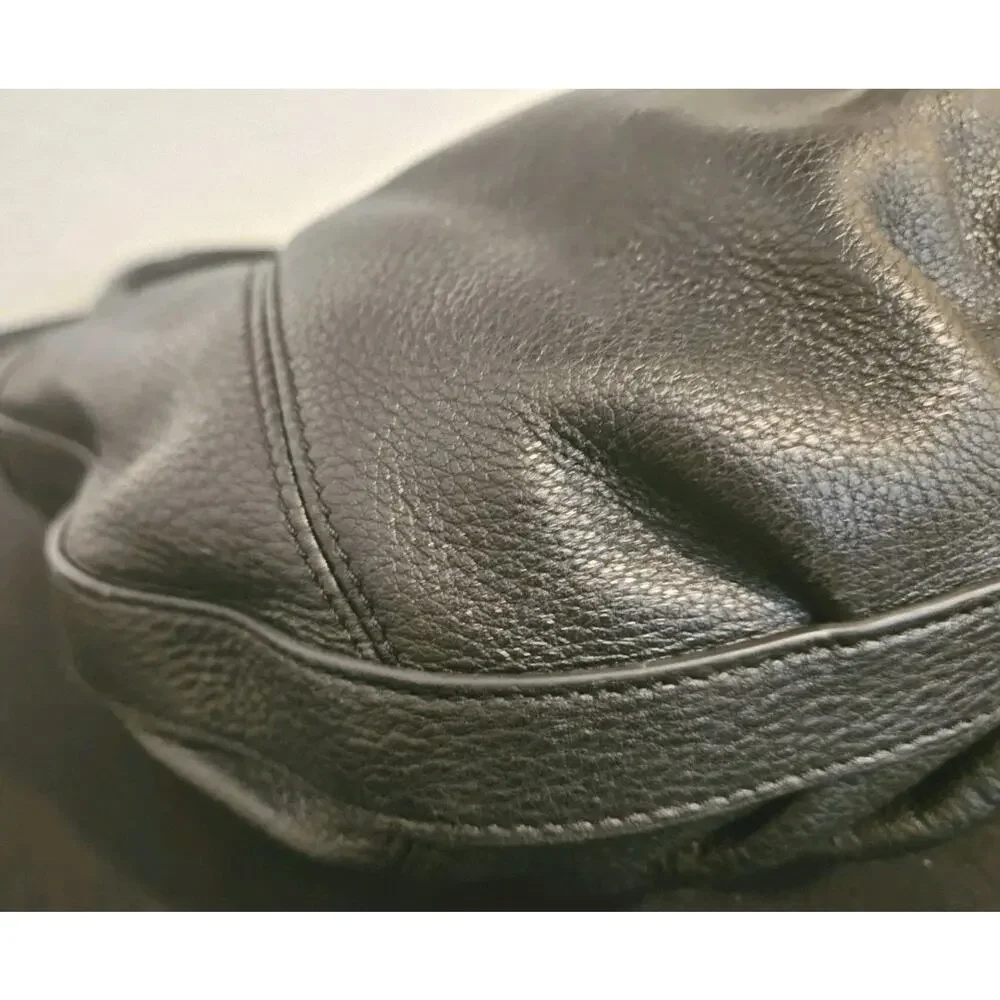 Tory Burch DAKOTA Black Leather Hobo/Shoulder Bag 16x13x3 *READ - Picture 13 of 16